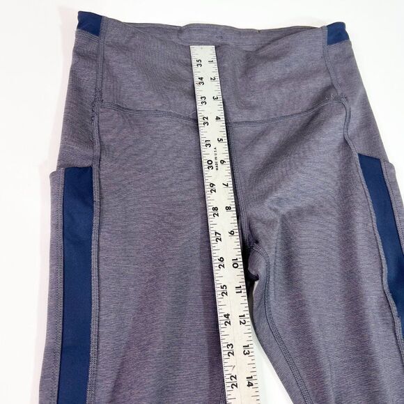 Athleta Legging Women Gray Blue Ultimate Stash Pocket 7/8 Compression Pant Small - Picture 7 of 9
